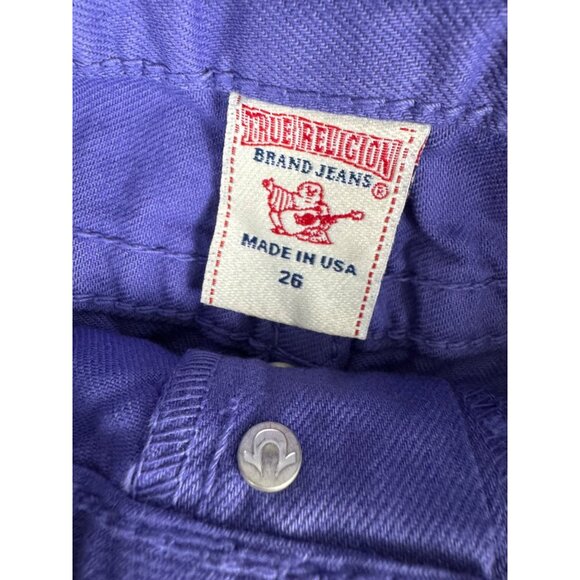 True Religion Womens Purple Mini Skirt Size 26 Y2K Rare NWOT Cotton USA Made - Picture 5 of 12